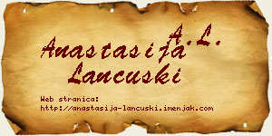 Anastasija Lančuški vizit kartica